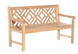 preiswerte Dreisitzer-Gartenbank aus Massivholz