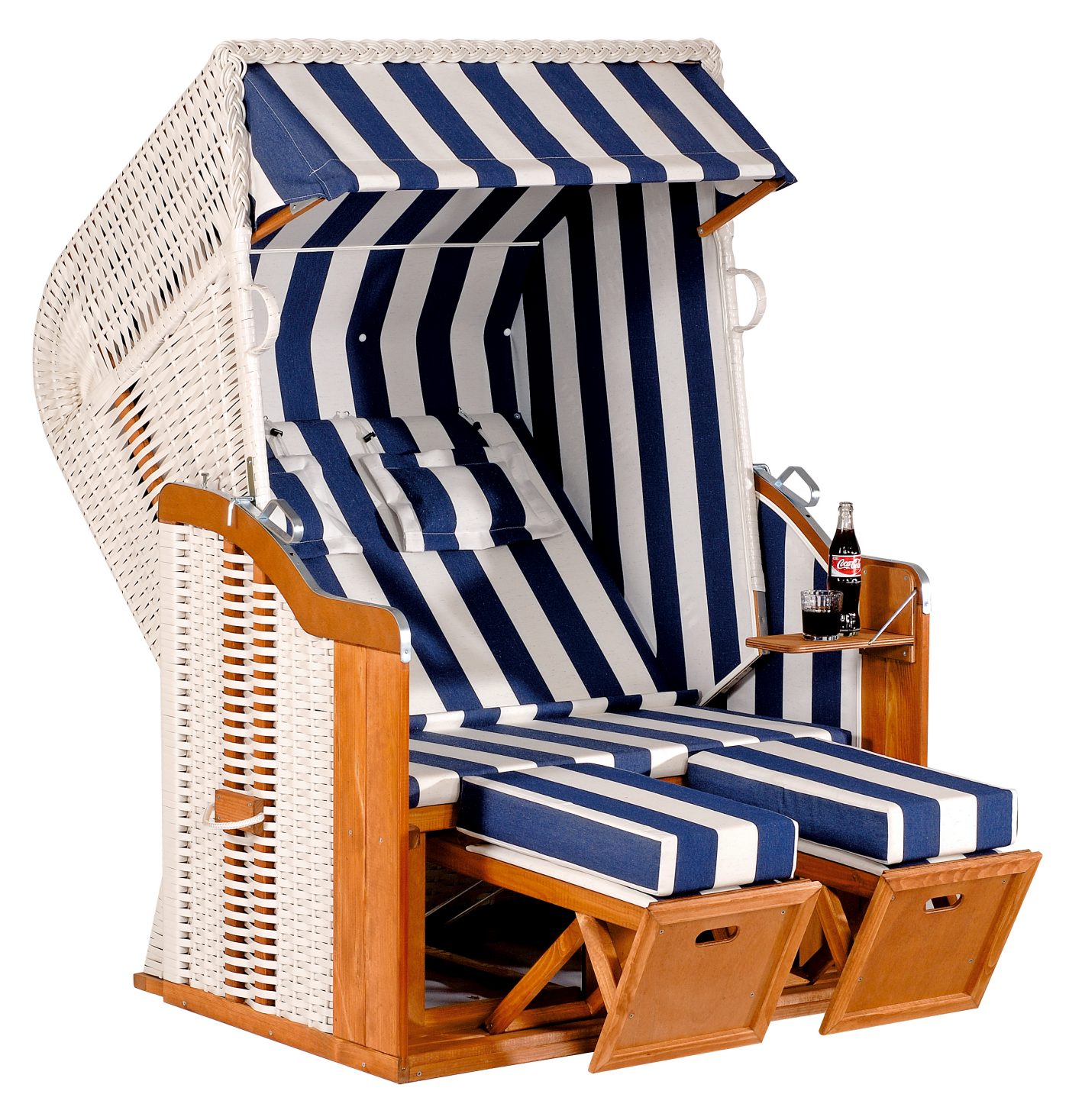 hochwertiger und wetterfester Zweisitzer-Strandkorb in Ostseeform