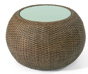 bequemer Lounge-Sessel geflochten für den Garten