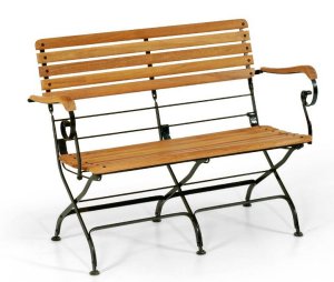Garten-Klappbank aus Teakholz