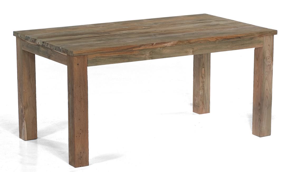 dreieckiger Teakholz-Gartentisch 