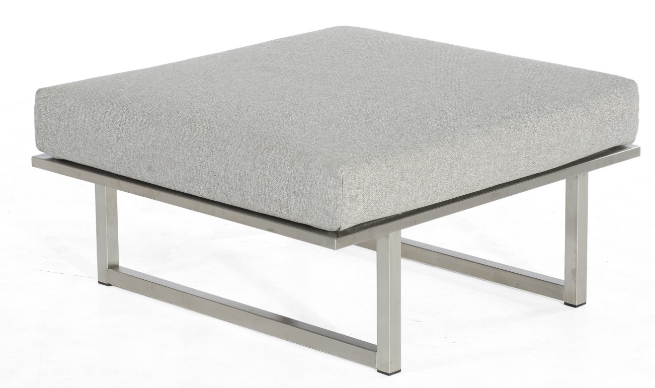 Terrassen-Edelstahl-Sitzhocker mit Polsterkissen