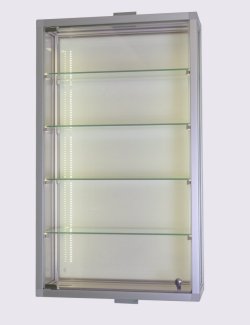 robuste Hängevitrine abschließbar mit LED-Beleuchtung