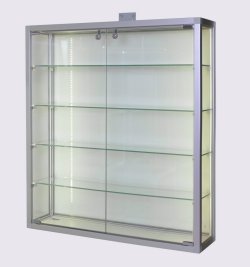 Hängevitrine 78x88 cm mit LED-Beleuchtung