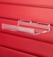 Shopvitrine mit Lamellenwand und Ablageboden