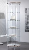 abschließbare Rundvitrine Höhe = 190 cm