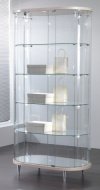 ovale Schrankvitrine abschließbar Höhe = 190 cm