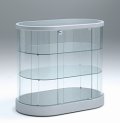 ovalförmige Thekenvitrine