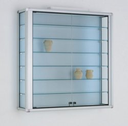 staubdichte und abschließbare Wandvitrine schattenfreie LED-Streifenbeleuchtung