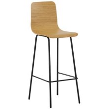 Tresenhocker mit Holzschalensitz