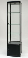 Glasvitrine mit abschließbarem Unterschrank