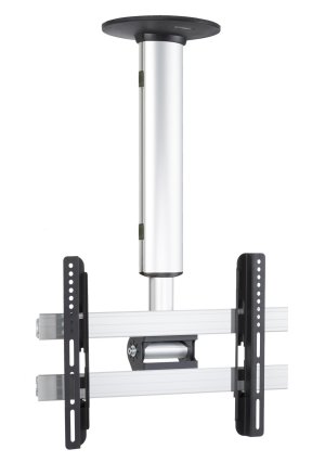 Fernseher-Deckenhalterung stufenlos höhenverstellbarer Deckenabstand von 50 - 84 cm, um 360 Grad schwenkbar und neigbar