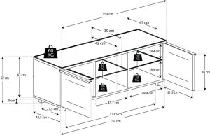 Detailskizze TV-Sideboard Luxala