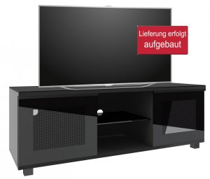  TV-Sideboard Edellack schwarz