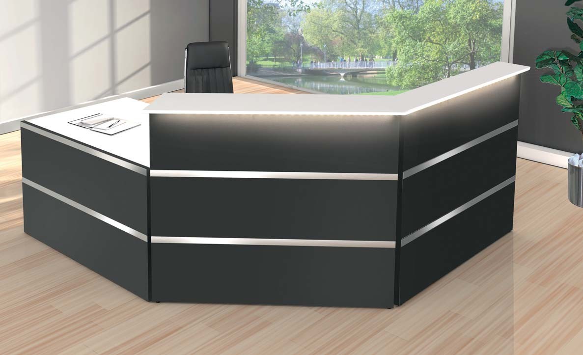 moderne Büro-Empfangstheke anthrazit