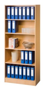 Büroregal-Aktenschrank melaminbeschichtet in Buche-Optik