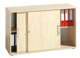 sicher abschließbarer Schiebetüren-Aktenschrank