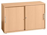 abschließbarer und stabelbarer Büro-Schiebetürschrank