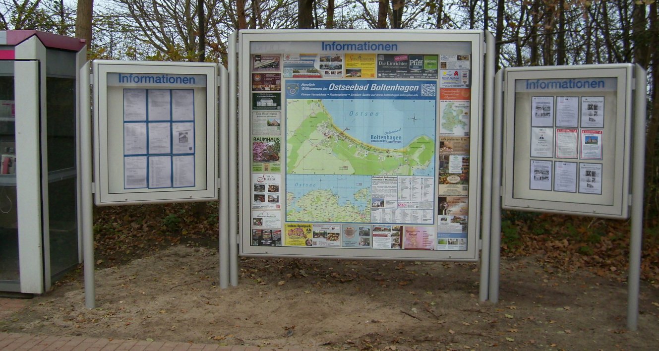 Außen-Schaukasten für Vereine freistehenden Bodenmontage an Standpfosten