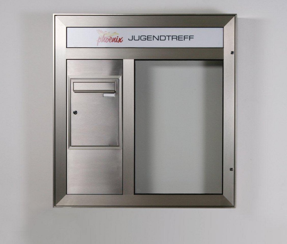 Edelstahl-Außenbereich-Briefkasten für Vereine zur stabilen Wandmontage