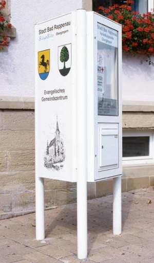 Außenschaukasten zur Wandmontage