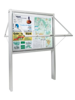 Schaukasten-Stellwand mit abschließbarer Sicherheitsglas-Klapptür