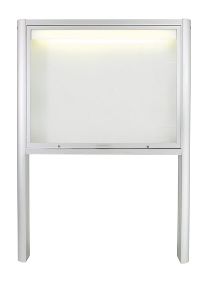 preiswerte und witterungsbeständige Schaukasten-Stellwand stabile Außenbereich-Bodenmontage