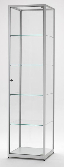 staubdichte Standvitrinen mit abschließbarer-Drehtür aus bruchfestem Sicherheitsglas