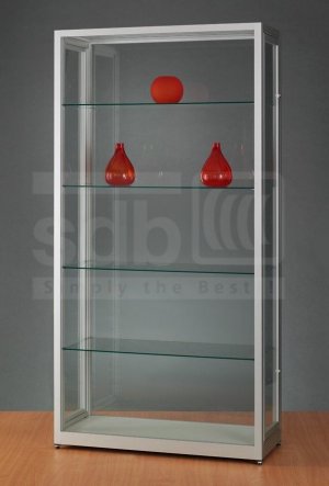 staubdichte Schrankvitrine 100 x 40 x 197 cm bruchfestes Sicherheitsglas