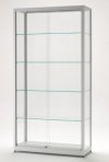 Glasvitrine silber