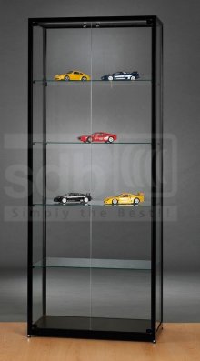 abschließbare Messevitrine 2 Flügeltüren Frontseite
