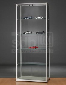 abschließbare Standvitrine 80x40x200 cm