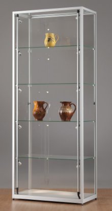 robuste Glasvitrine mit LED-Beleuchtung
