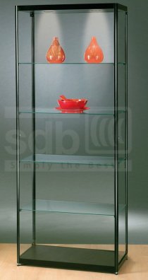 Säulenvitrine mit Stauraum