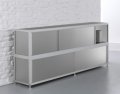 weißes Büro-Sideboard aus Metall