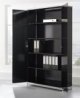 Schwarzglas-Büroschrank