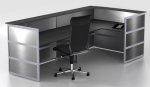 Messestand-Infodesk Edelstahl