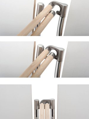 Objektstuhl mit integriertem Verkettungsmechanismus