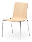 Objektstuhl Arketto 155 mit Holzschalensitz ohne Sitzpolster