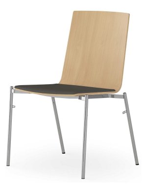 stapelbarer und verkettbarer Kongressstuhl mit bequemer Sitzpolsterung