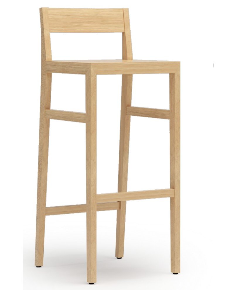 hochwertiger Massivholz-Barhocker