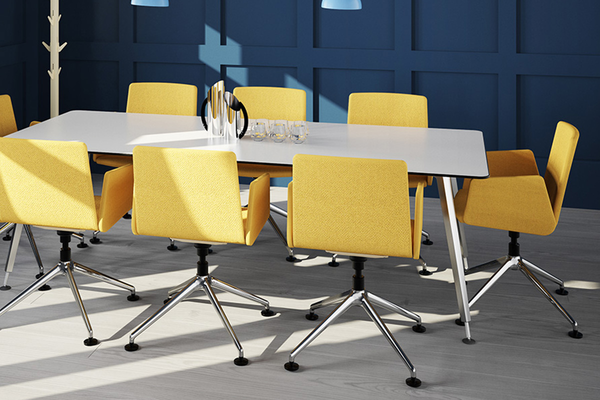 moderner maßgefertigter Besprechungstisch höhenverstellbar 8 Sitzplätze höhenverstellbar