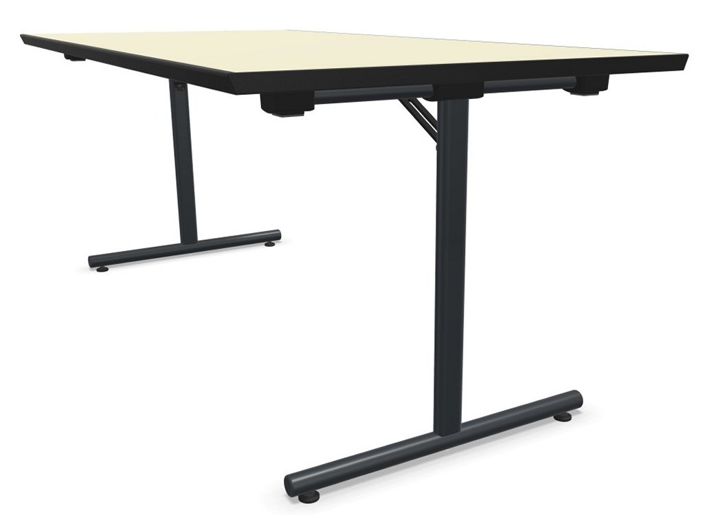 großer Konferenztisch sicher platzsparend lagerbar T-Fuß-Stahlgestell