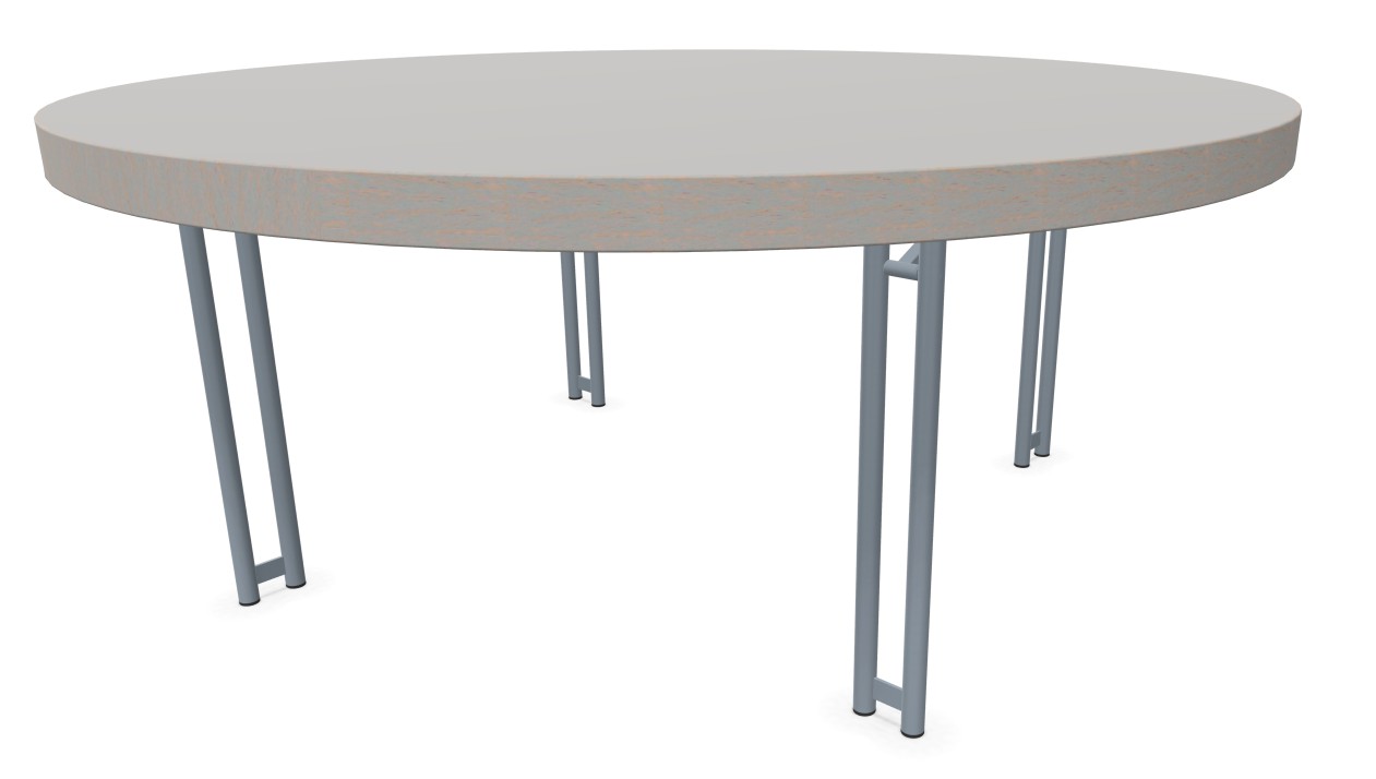 massiver einklappbarer Veranstaltungstisch große runde Tischplatte Durchmesser 190 cm 