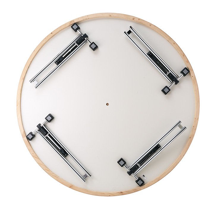 langlebiger und runder Veranstaltungstisch einklappbar