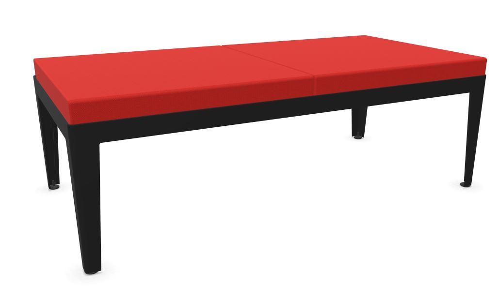 massive Zweisitzer-Wartezimmerbank bequeme Polstersitze