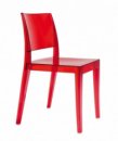 sstapelbarer Stuhl aus witterungsbeständigem Polycarbonat transparent grau