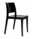 stapelbarer Stuhl aus witterungsbeständigem Polycarbonat schwarz