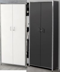 robuster Büroschrank abschließbar in anthrazit 5 Ordnerhöhe