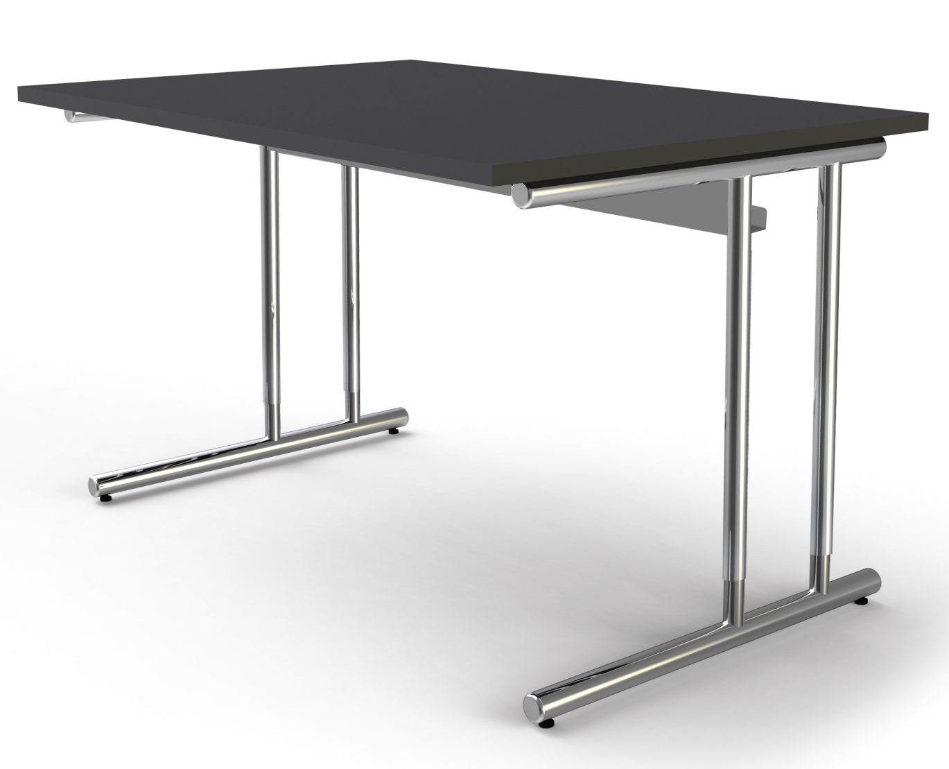 kleiner Schreibtisch 120 x 80 cm höhenverstellbares Stahlgestell